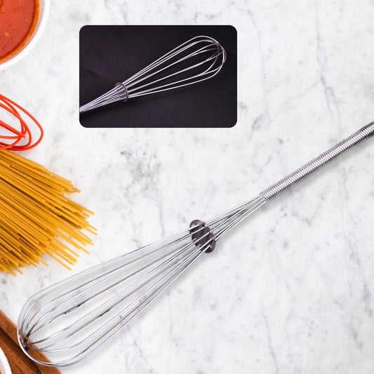 Stainless Steel Manual Milk Frother Egg Whisk Free Egg Separator (1 Pc) - Happy Price - Image 1