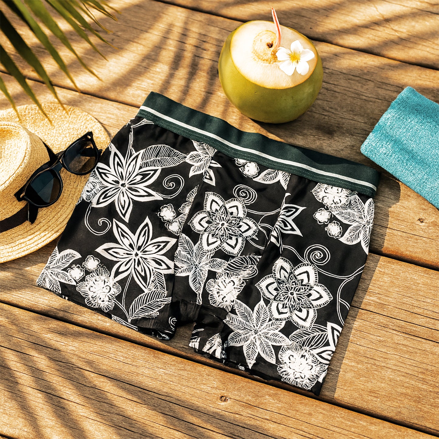 Men's Cotton-Rich Boxer Shorts - Medium Size (1 Pc) - Happy Price - Image 4