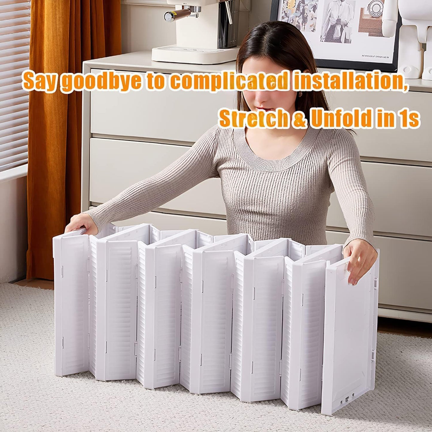 Stackable Multifunctional Storage For Clothes Foldable Drawer Shelf Basket Utility Cart Rack Storage Organizer Cart For Kitchen Pantry Closet Bedroom Bathroom Laundry (6  Layer 1 Pc) - Happy Price - Image 2