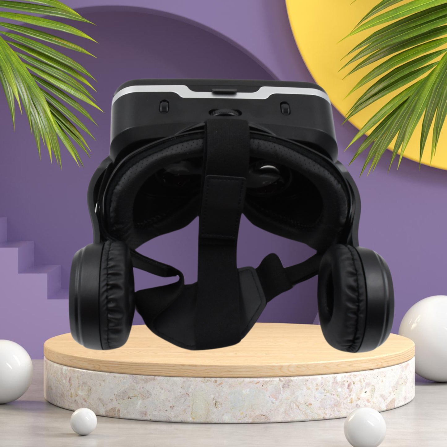 3d Hd Vr Glasses Virtual Reality Goggles Headset For Ios For Android Smartphonevr Goggles-for 3d Vr Movies Video Games With Headphones (1 Pc) - Happy Price - Image 3