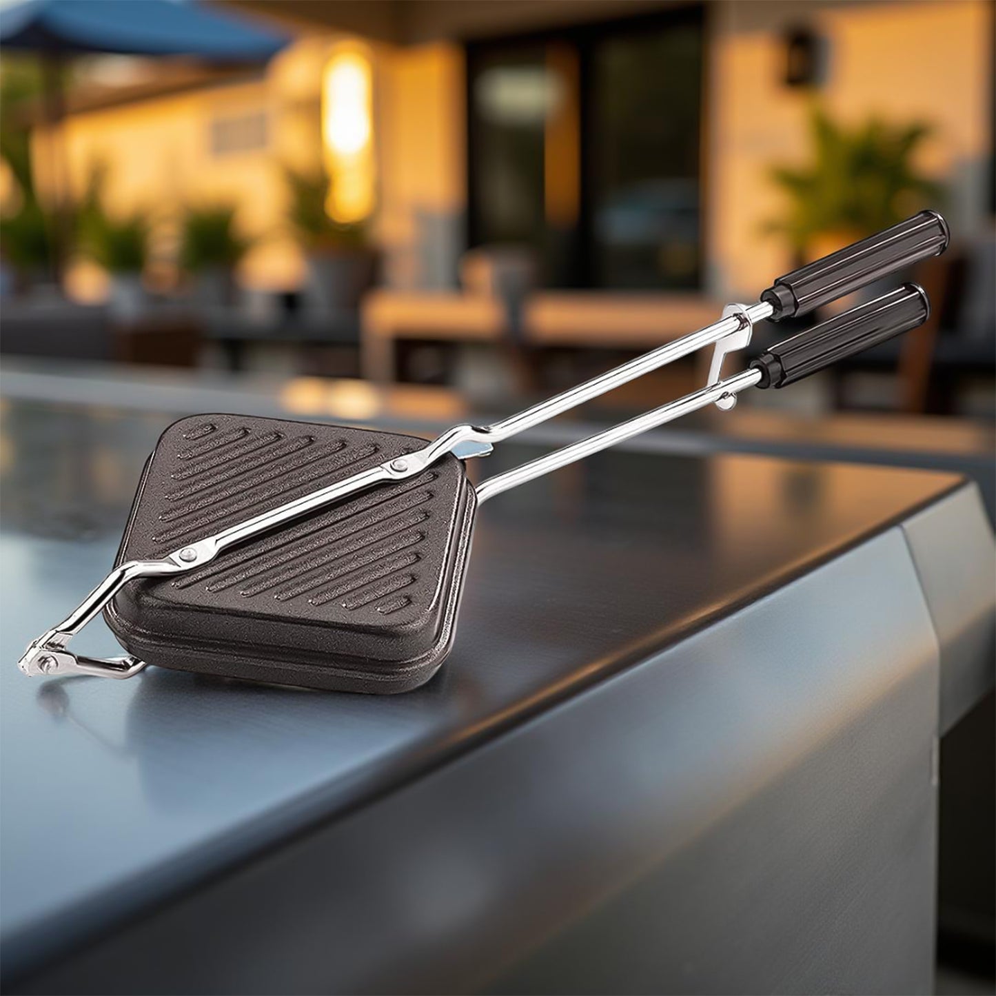 Apex Heavy Gauge Aluminium Grill Sandwich Toaster - Happy Price - Image 5