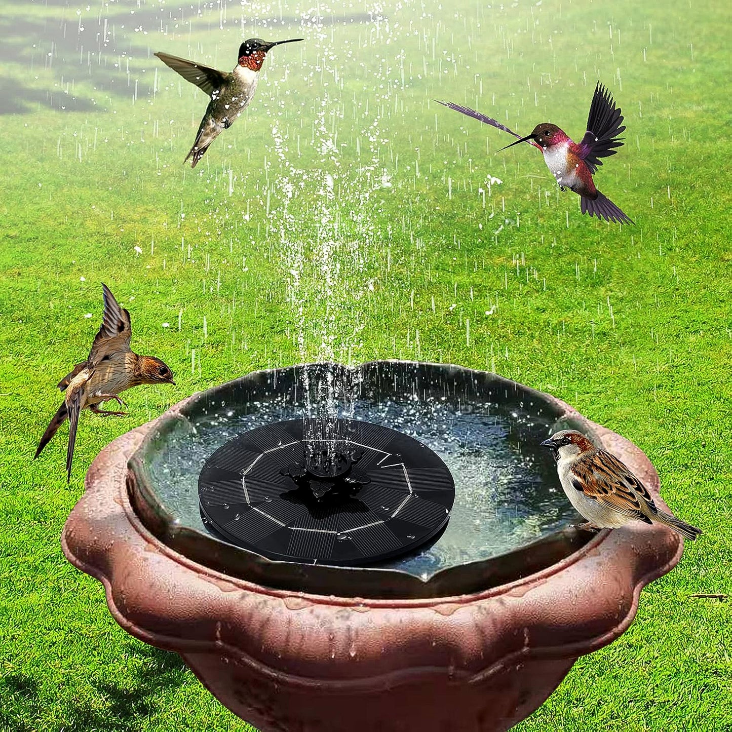 Solar-powered Floating Water Fountain Pump Kit - Happy Price - Image 5