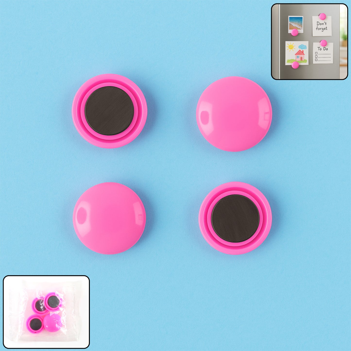 Round Fridge Magnets - Pack of 4 - Happy Price - Image 7