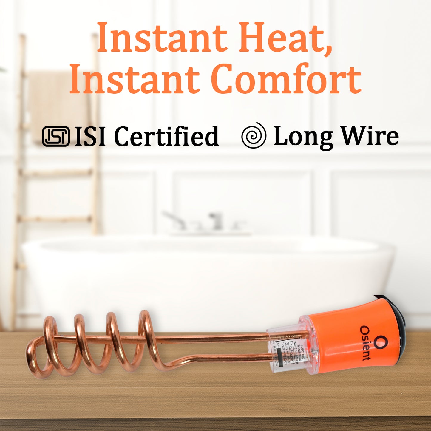 Portable Immersion Water Heater Rod with Copper Element - Quick Hot Water - Happy Price - Image 5