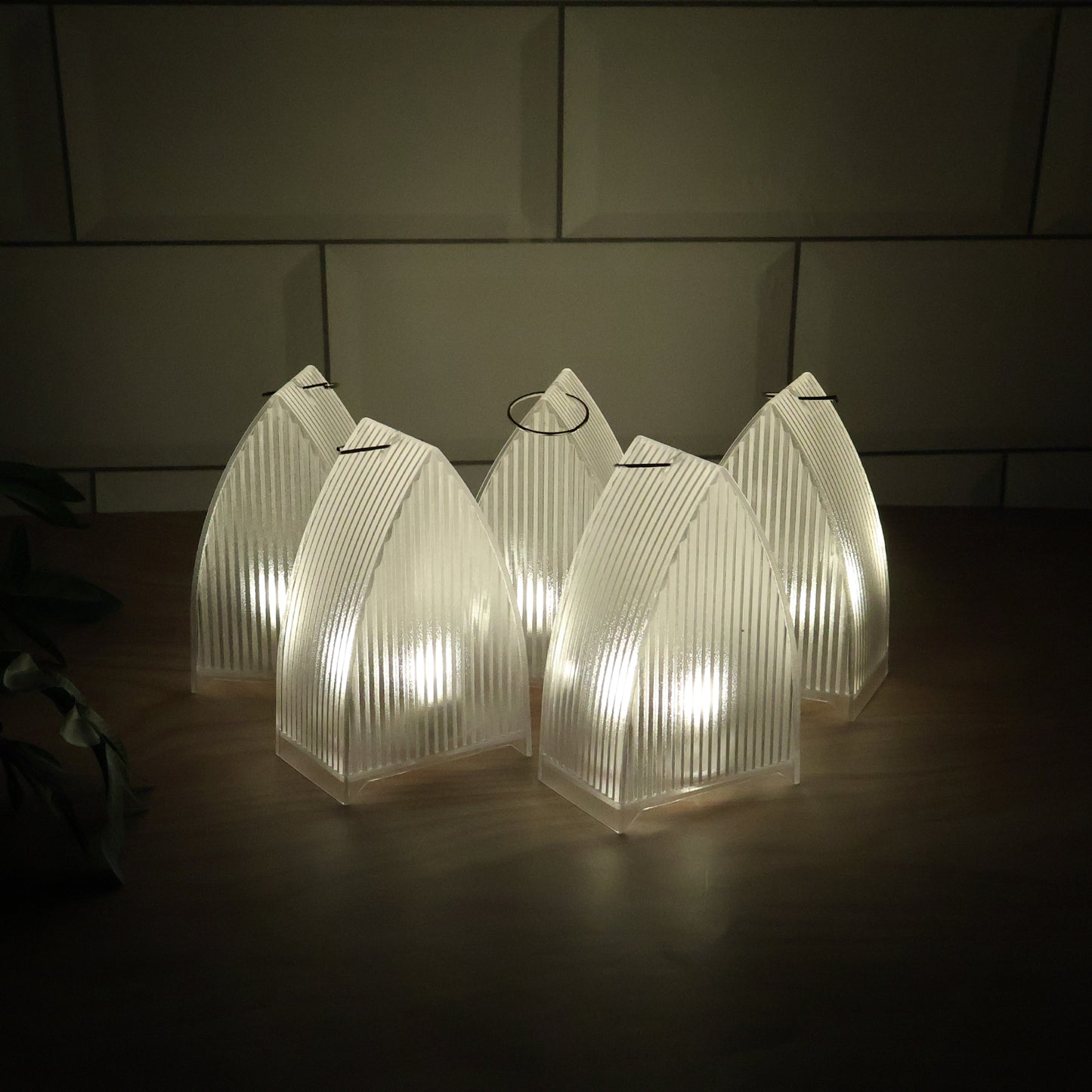 5 Pc Set Frosted LED Flameless Lantern Lights - Battery Operated Decorative Lamps - Happy Price - Image 5