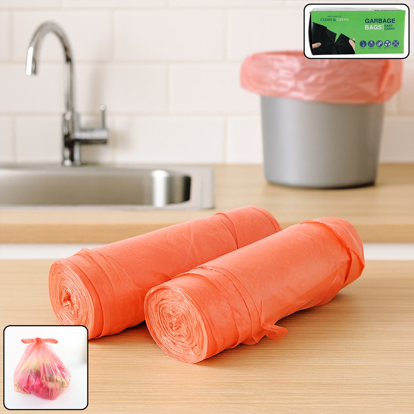 Small Garbage Bags - 45x40 cm, Pack of 2 Rolls - Happy Price - Image 6