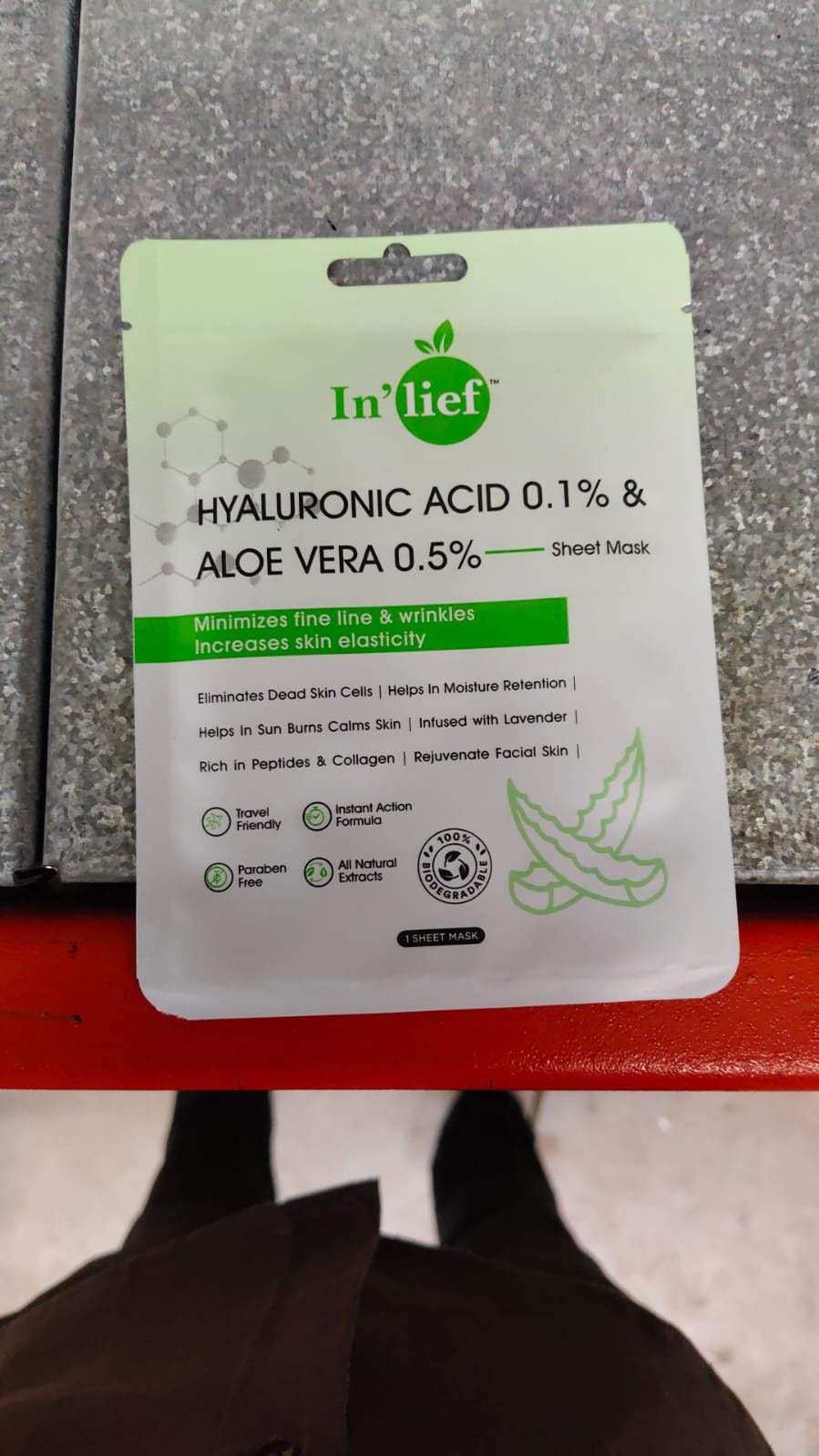 Hyaluronic Acid & Aloe Vera Hydrating Facial Mask - 1 Pc - Happy Price - Image 7