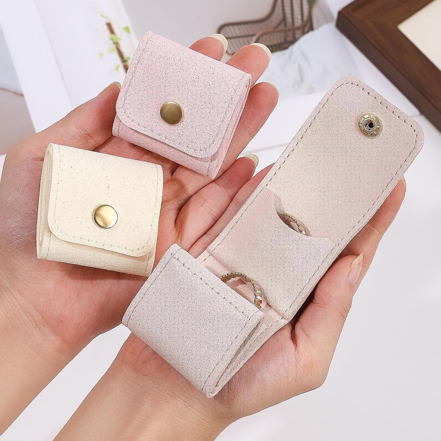 Compact Foldable Jewellery Organizer Pouch (1 Pc) - Travel Ring & Earring Case - Happy Price - Image 5