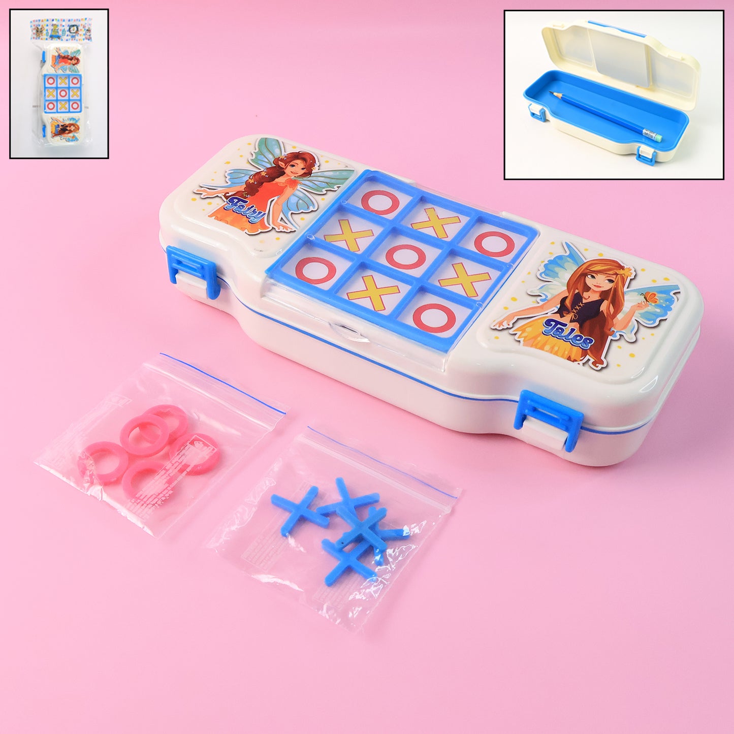 Kids Pencil Box With Built-in Tic Tac Toe Game - Happy Price - Image 7