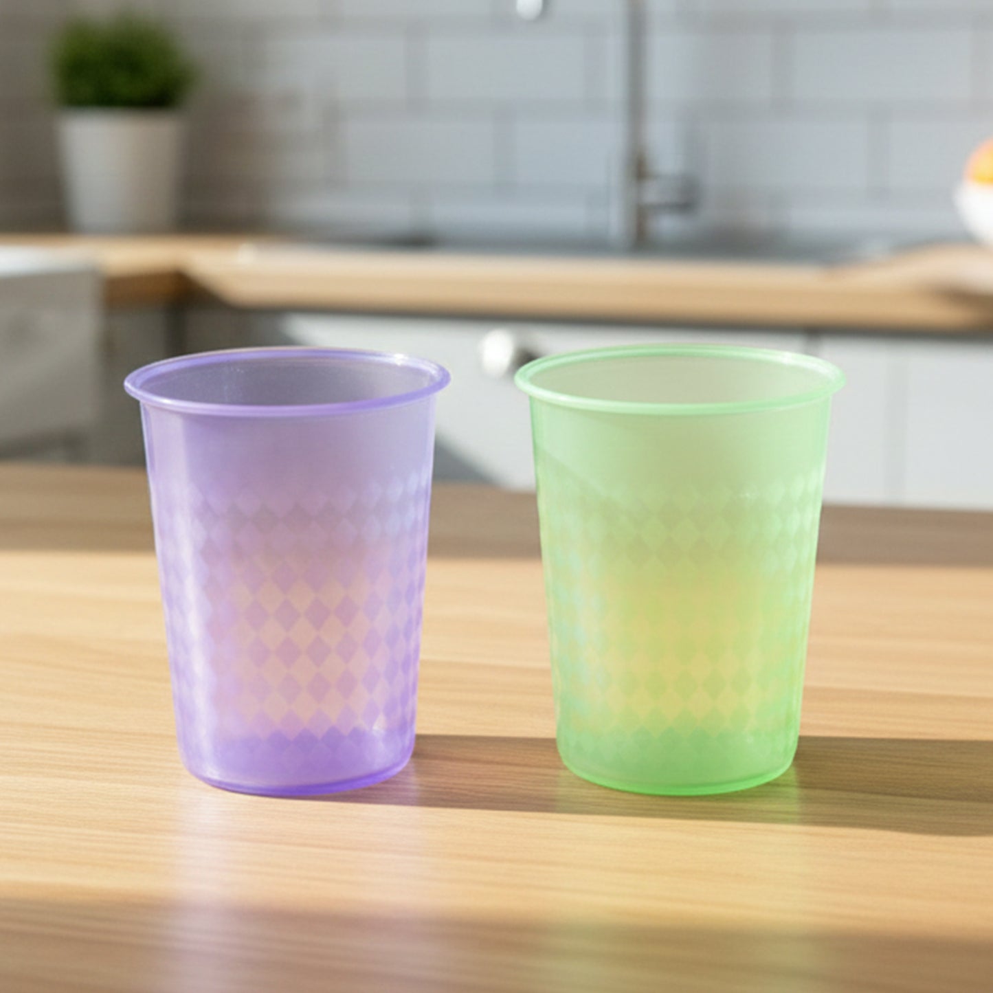 Reusable Plastic Drinking Glass, 200 ML Approx, 1 Pc, Mix Color - Happy Price - Image 5