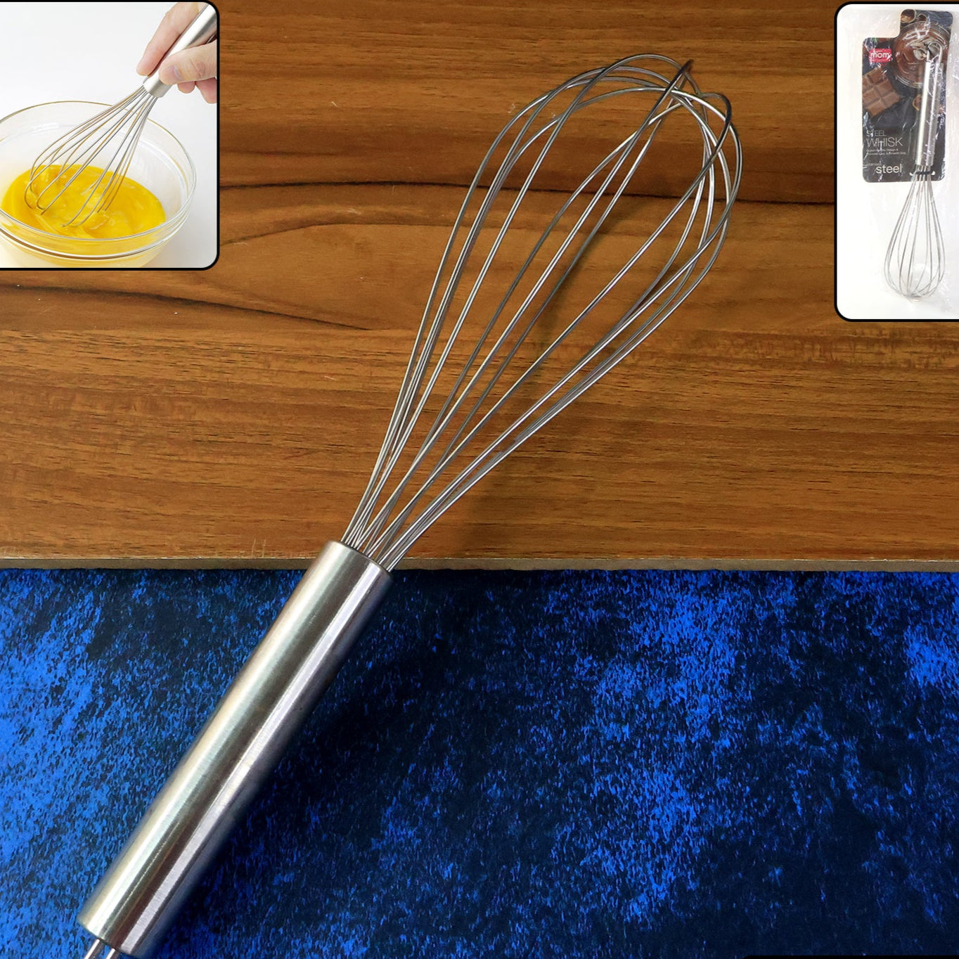 Premium Stainless Steel Whisk - 1 Pc Egg Beater & Mixer for Kitchen - Happy Price - Image 1