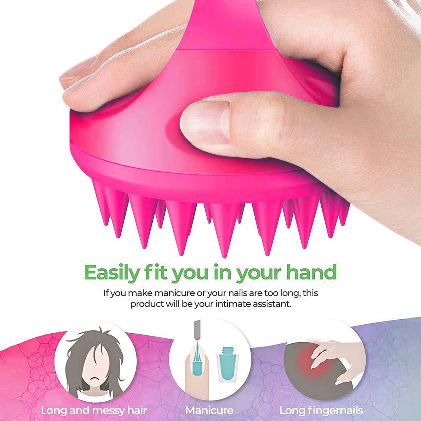 Scalp & Head Massager Comb (1 Pc) for Hair Care - Happy Price - Image 5