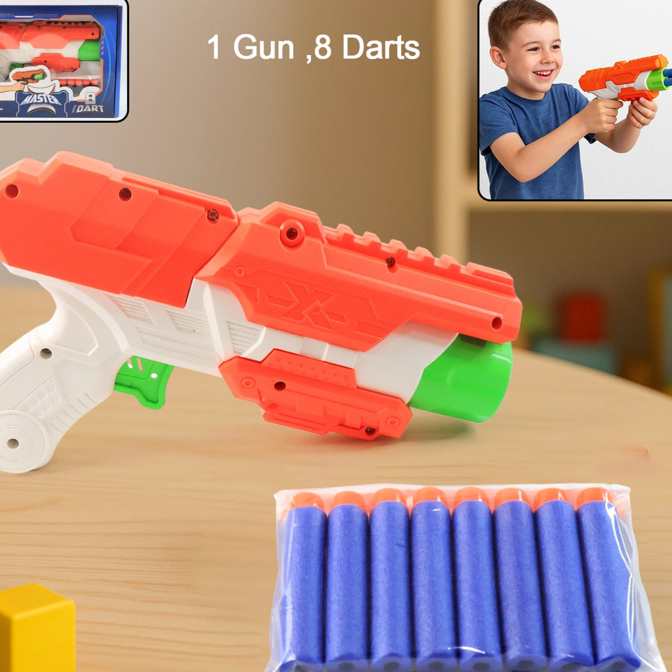 Z Master Toy Gun With Foam Bullets Compact Shooting Toy For Kids - Happy Price - Image 1