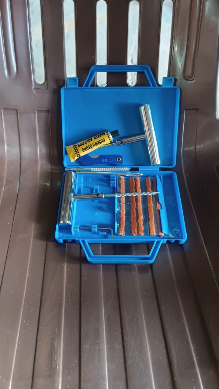 Portable Tire Repair Kit Tyre Repairing Tool Set With Box (13 Pcs Set) - Happy Price - Image 7
