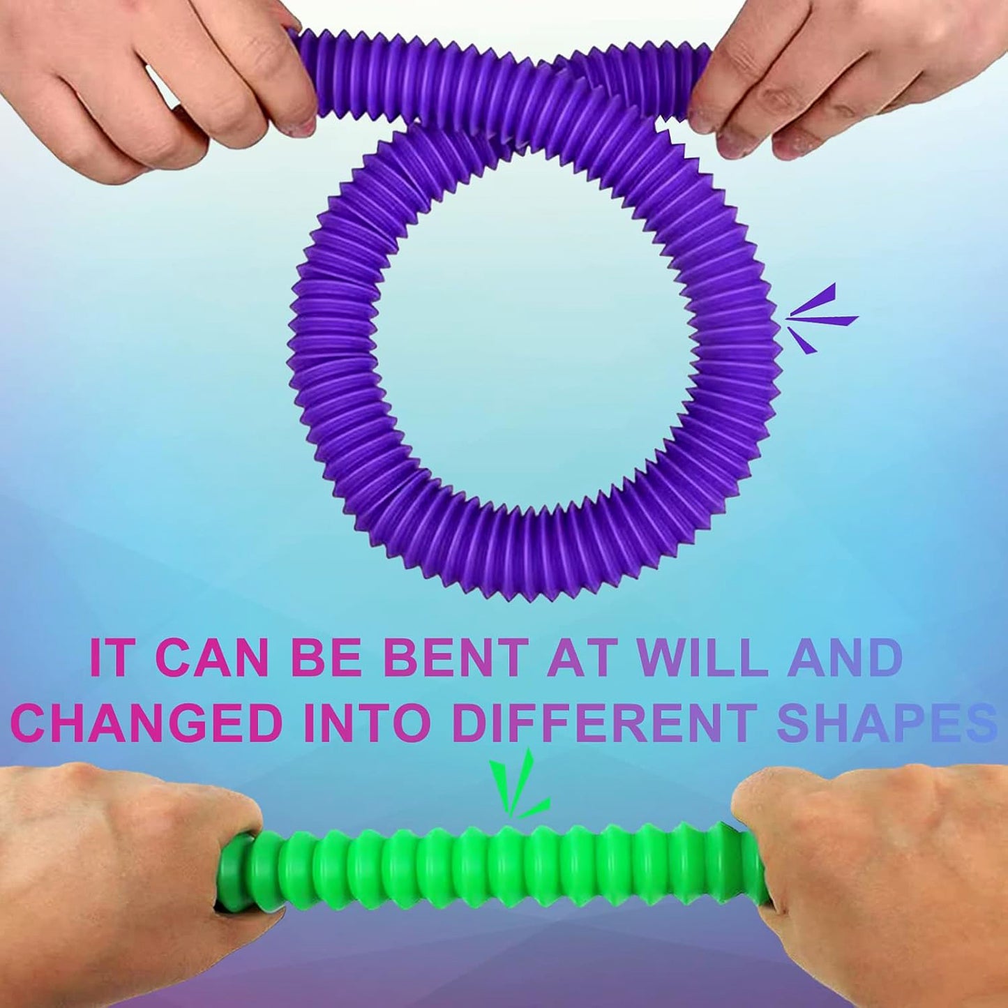 LED Glow Pop Tube Fidget Toy - Bendable Sensory Toy for Kids (1 Pc, Mixed Color) - Happy Price - Image 5