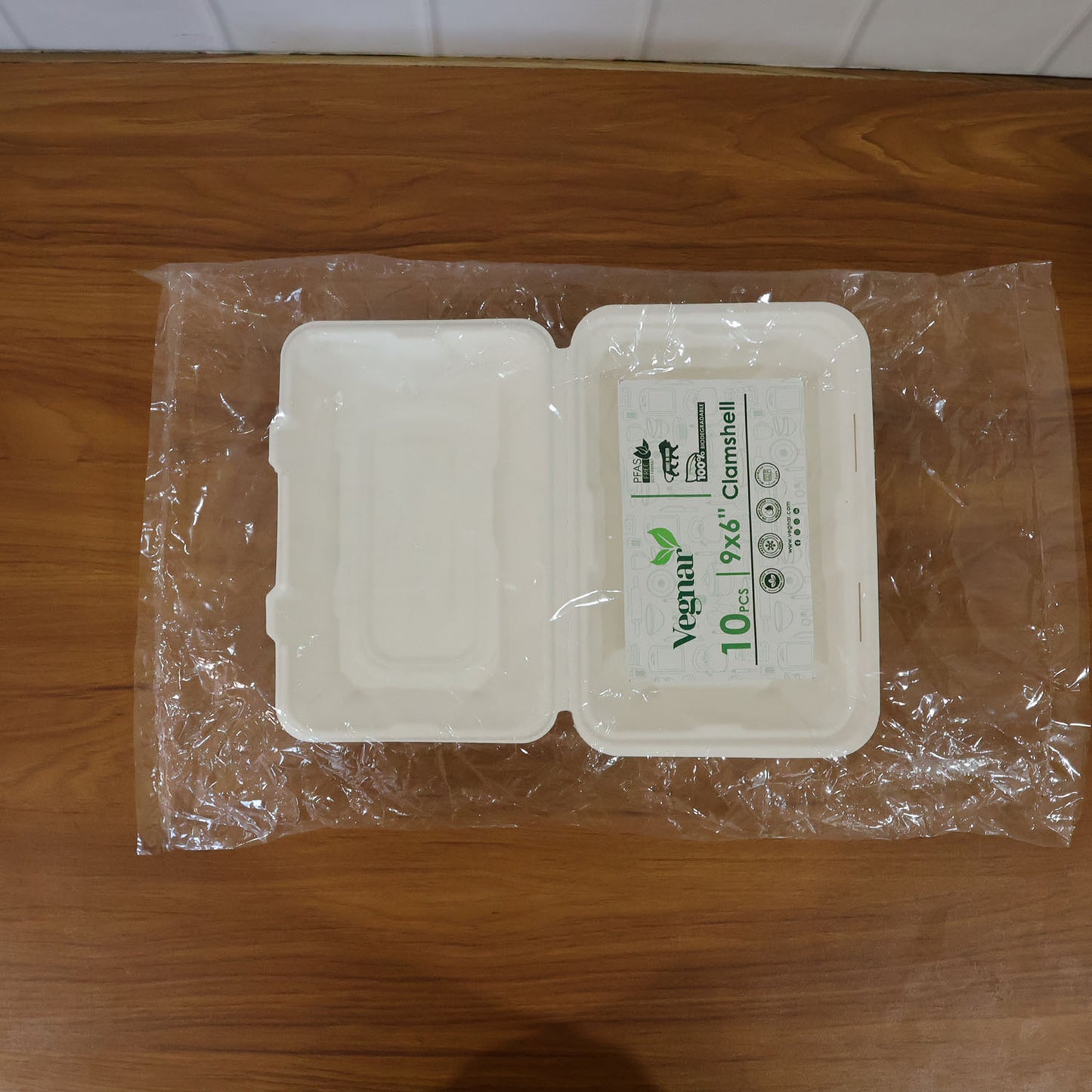 10 Pc Bagasse Clamshell Food Boxes - 9x6 Inch Eco-Friendly Takeaway Containers - Happy Price - Image 7