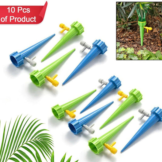 Plant Watering Spikes Self Watering Spikes Water Dripper For Plants Adjustable Plant Watering Devices With Slow Release Control Valve Switch - Happy Price - Image 1