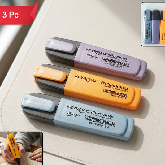 Premium Highlighter Marker Pen Set (3 Pc)