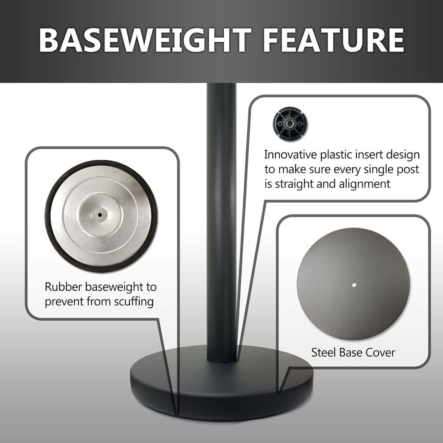 Heavy Duty Crowd Control Stanchion with Retractable Belt - 1 Pc - Happy Price - Image 6