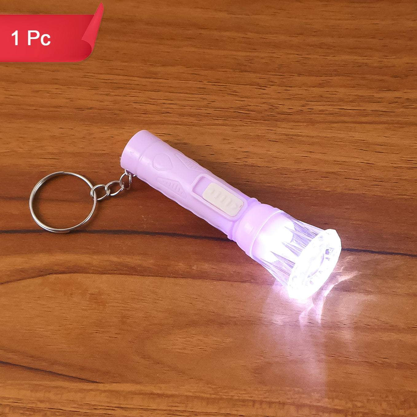 Mini Led Flashlight Keychain Torch (Mix Color  1 Pc) - Happy Price - Image 1