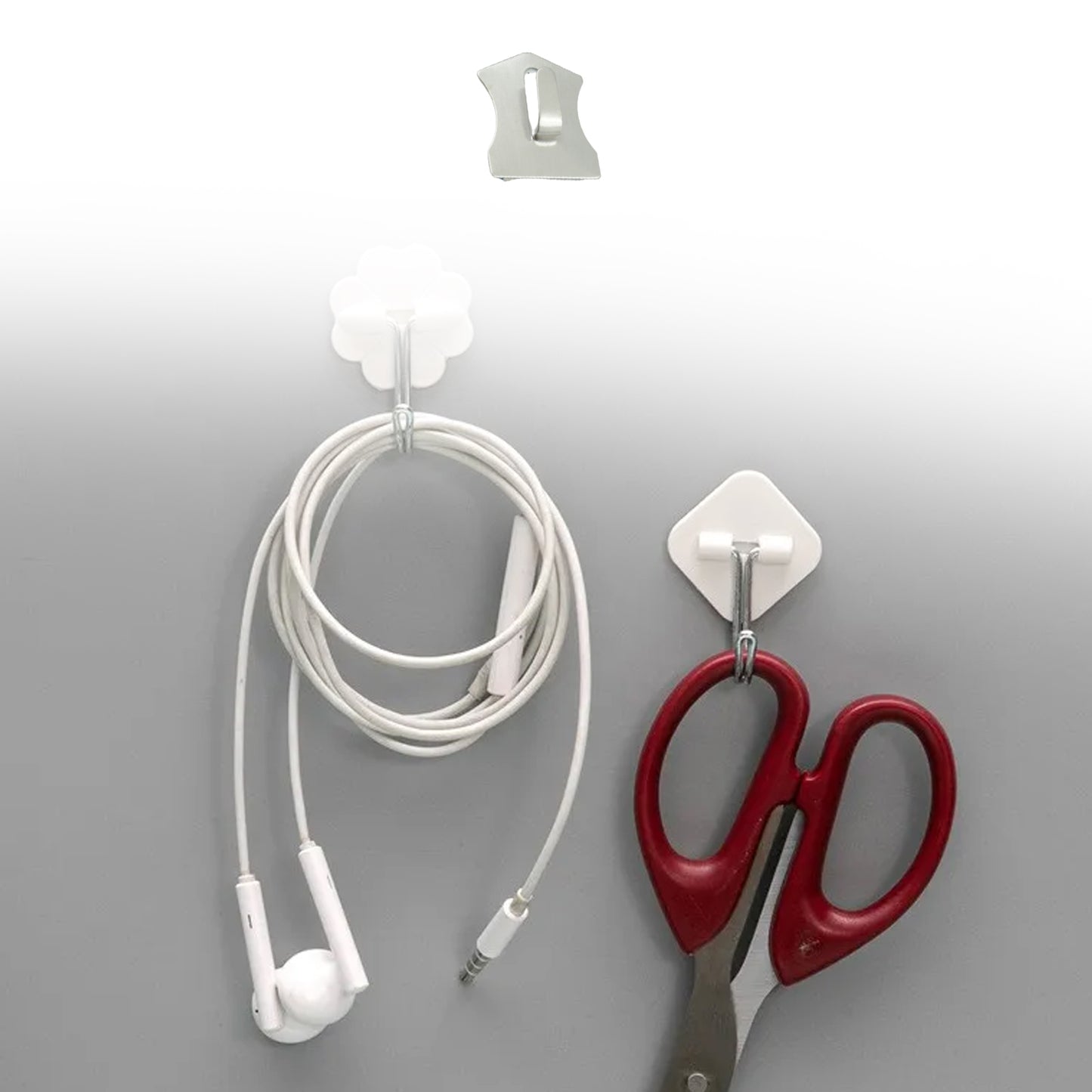 Multipurpose Stainless Steel Wall Hanging Hook 18 Pc Self Adhesive Stainless Steel Heavy Duty Wall Hooks For Hanging Clothes Calender Bathroom Tiles Kitchen Key Hange (18 Pc Set) - Happy Price - Image 6