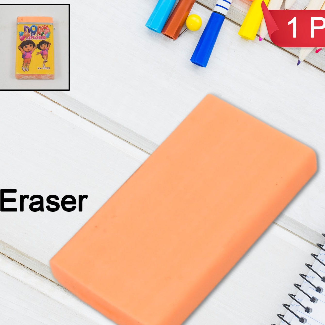 Fancy  Stylish Eraser (1 Pc  Mix Design) - Happy Price - Image 1