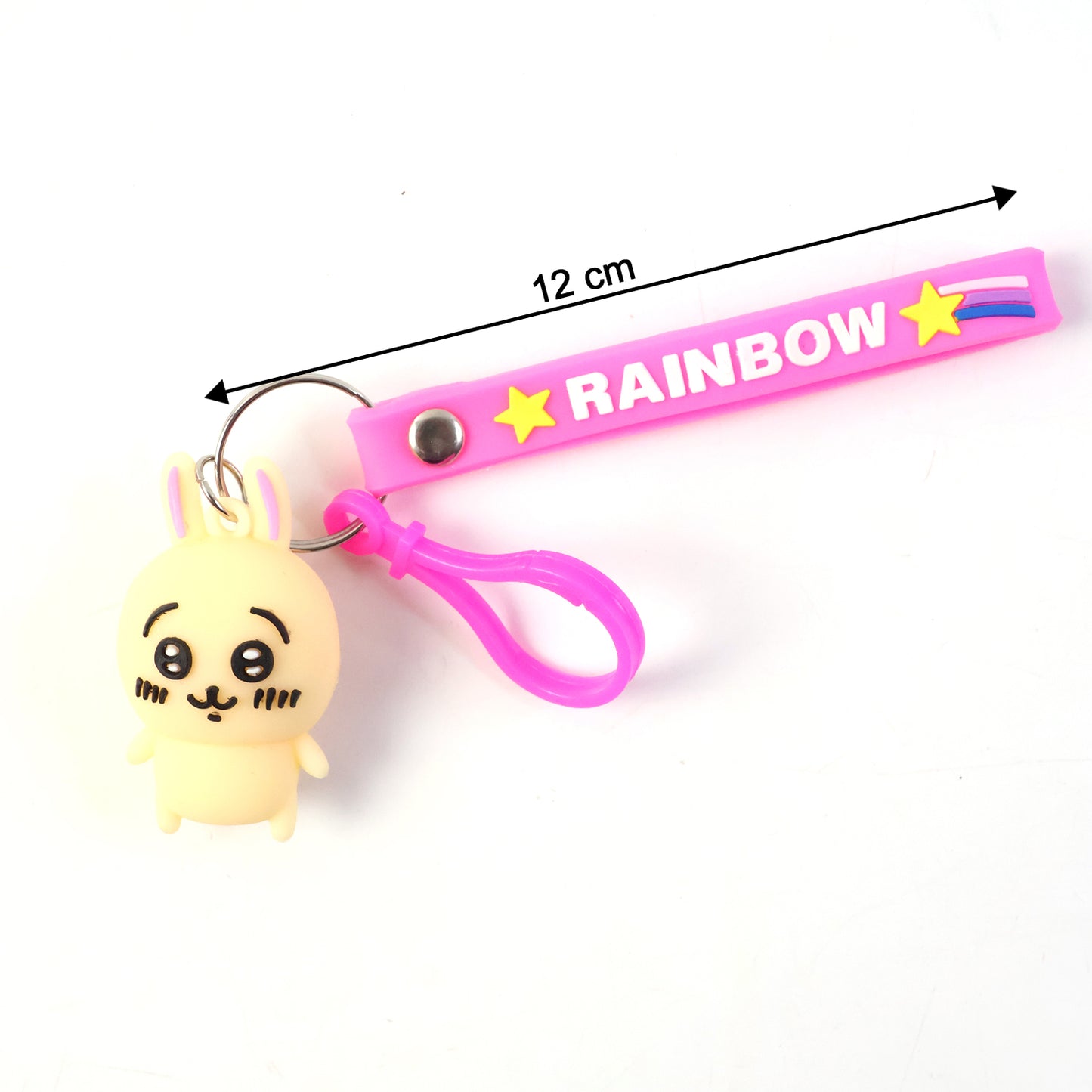 Cute Bunny Character Keychain with Rainbow Strap - 1 Pc - Happy Price - Image 5