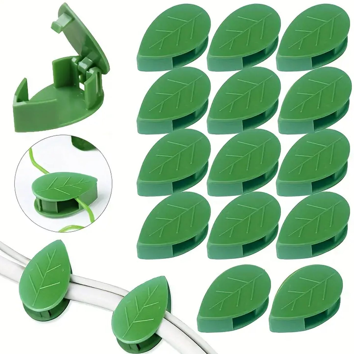 Plant Climbing Wall Fixture Clip Self-adhesive Hook Vines Traction Invisible Stand Green Leaf Plant Clip Garden Wall Clip Plant Support Binding Clip Plants For Indoor Outdoor Decoration (30 Pcs Set) - Happy Price - Image 3