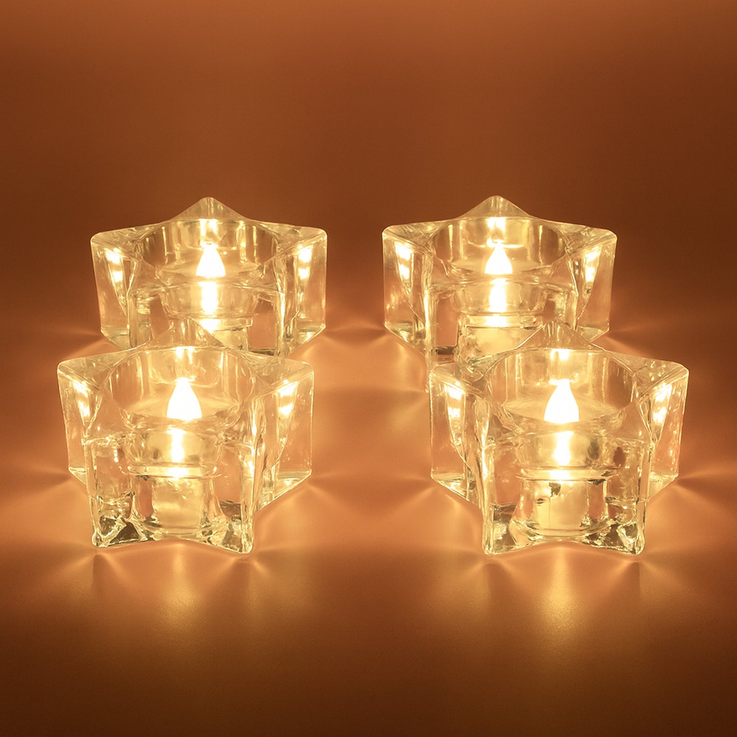 Set of 12 Crystal Effect LED Flameless Candles - Smokeless Battery Operated Tealights - Happy Price - Image 6