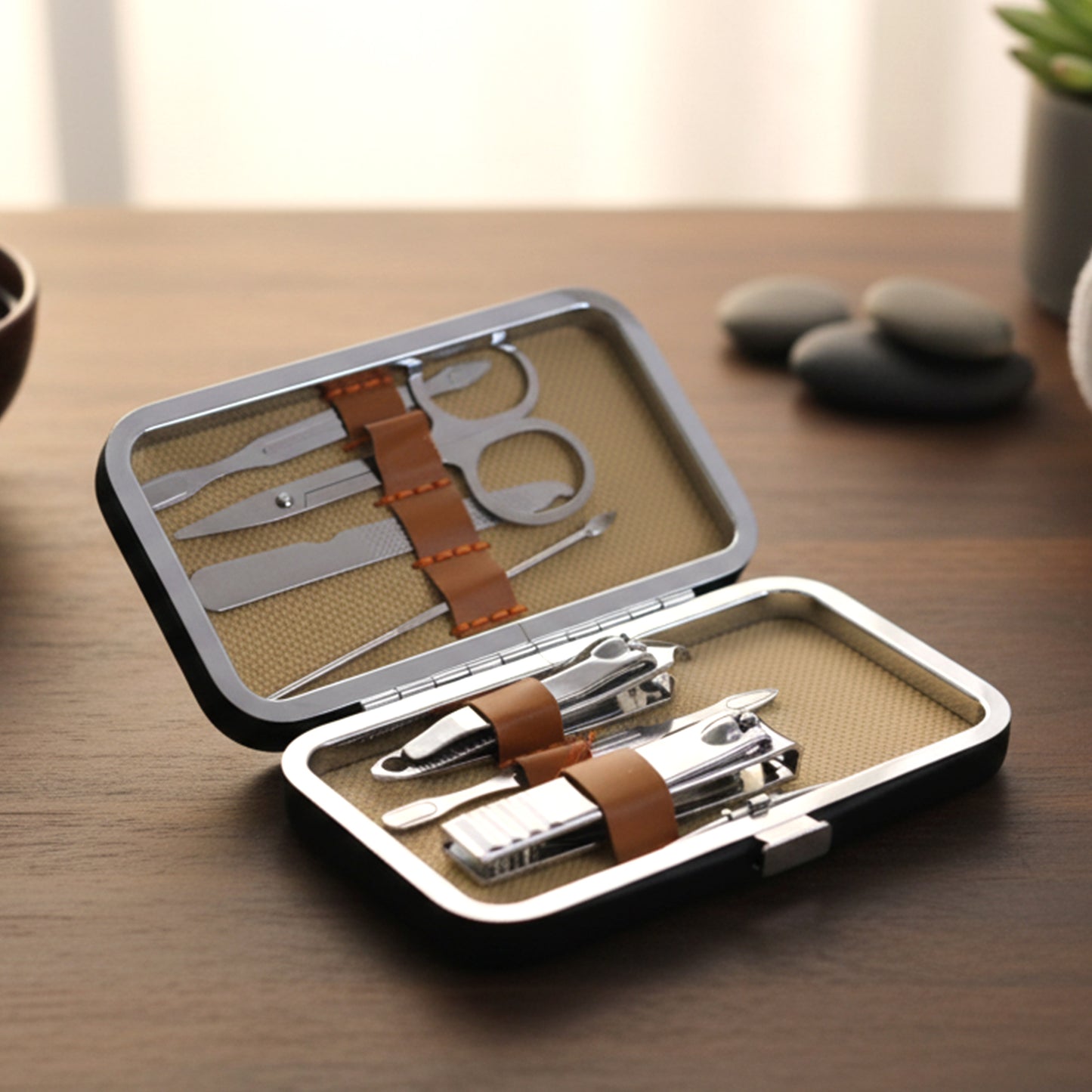 7-Piece Personal Grooming Kit for Manicure & Pedicure - Compact Travel Case - Happy Price - Image 3