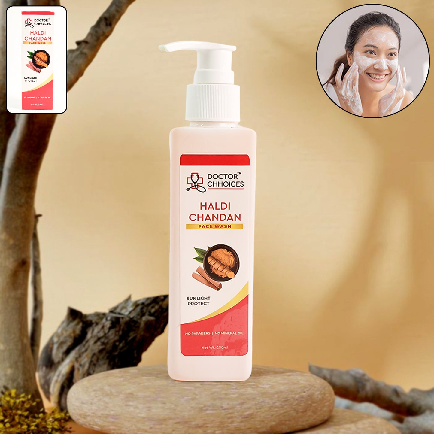Doctor Chhoices Haldi Chandan Face Wash 200 Ml (1 Pc) - Happy Price - Image 2