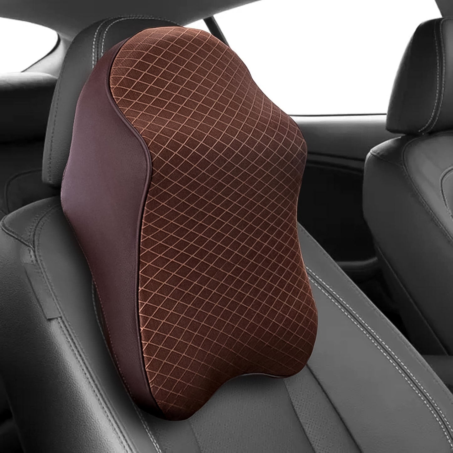 Car Neck Pillow Car Neck Headrest Pillow Memory Foam Car Accessories Cushion Car Seat Head Support Neck Protector Car Seat Neck Pillowfor Driving (1 Pc) - Happy Price - Image 6
