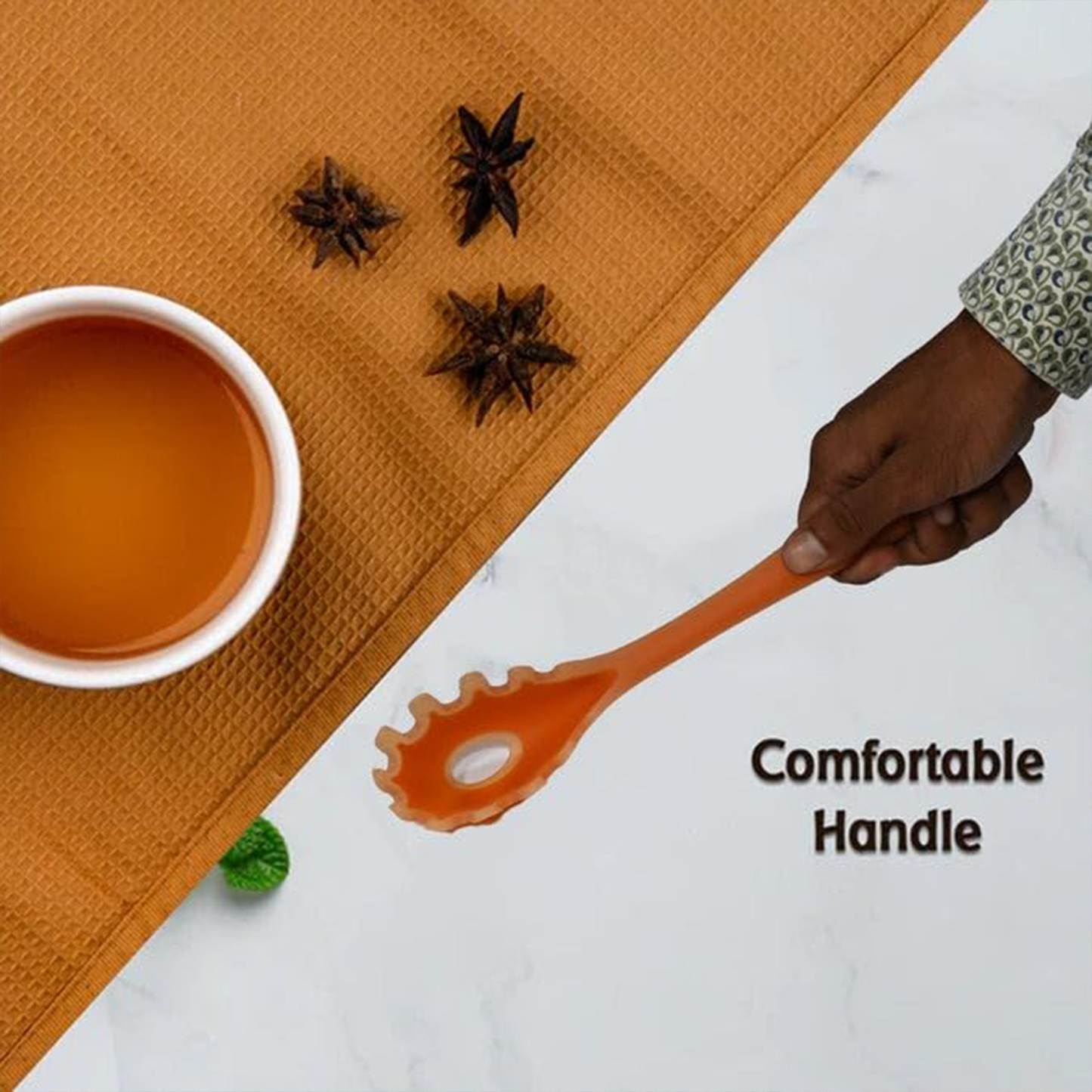 Multipurpose Silicone Spoon Silicone Basting Spoon Non-stick Kitchen Utensils Household Gadgets Heat-resistant Non Stick Spoons Kitchen Cookware Items For Cooking And Baking (6 Pcs Set) - Happy Price - Image 2