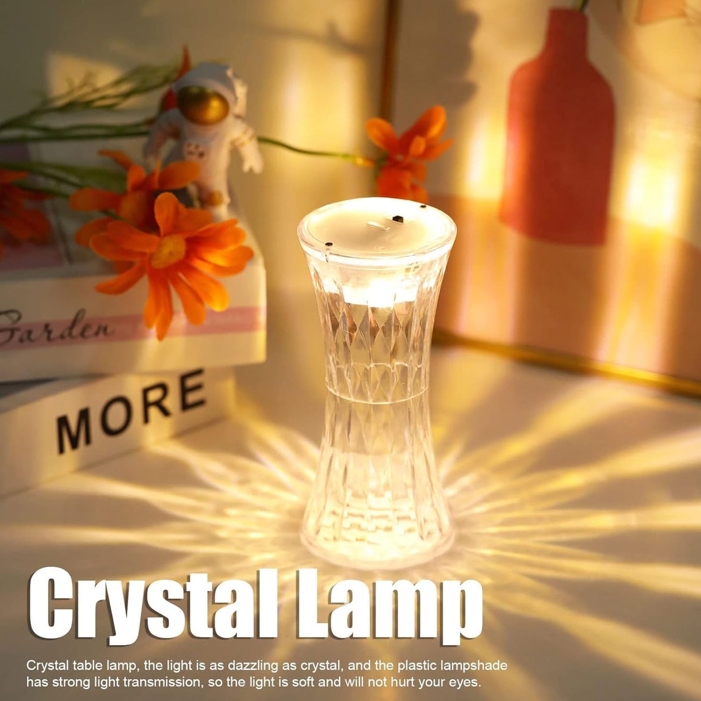 Crystal Effect Table Lamp - Soft LED Night Light (1 Pc) - Happy Price - Image 5