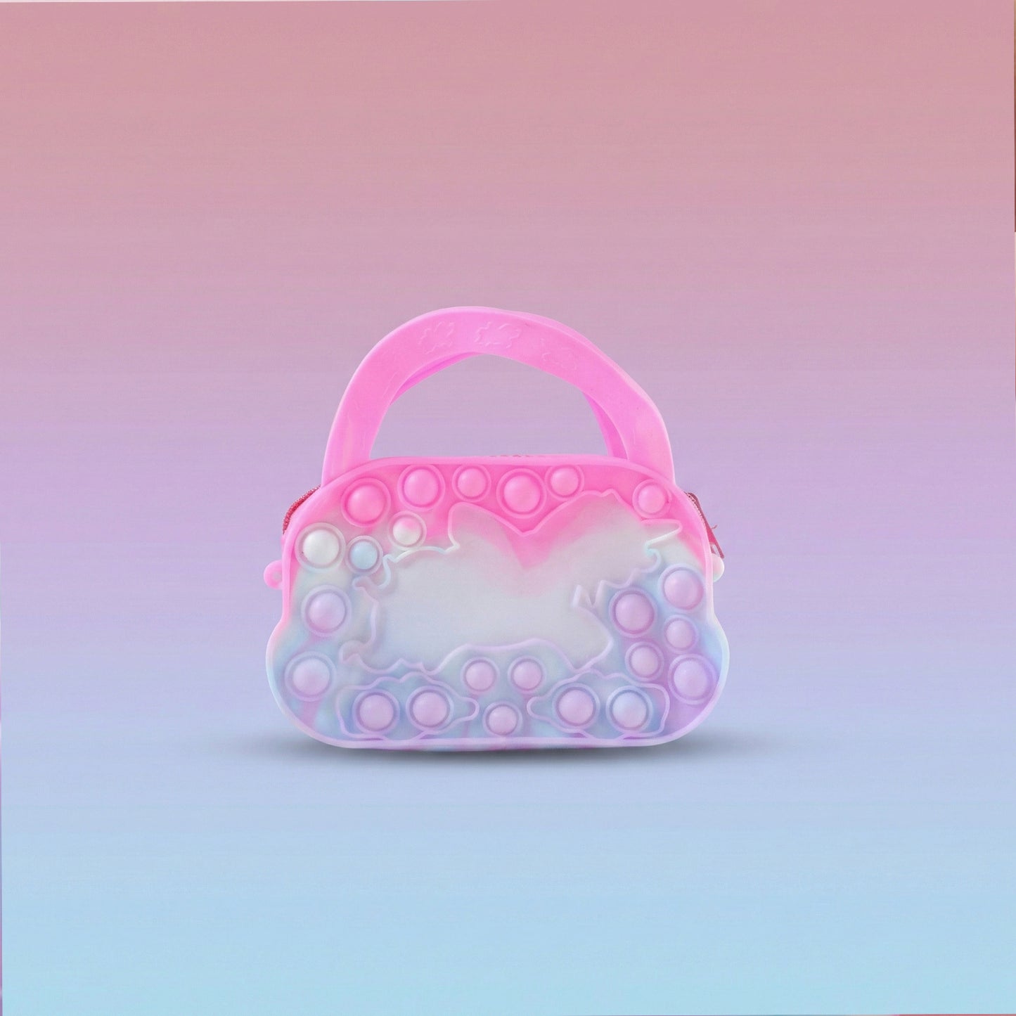 Silicone Pop It Coin Pouch with Zipper and Handle - 1 Pc - Happy Price - Image 3