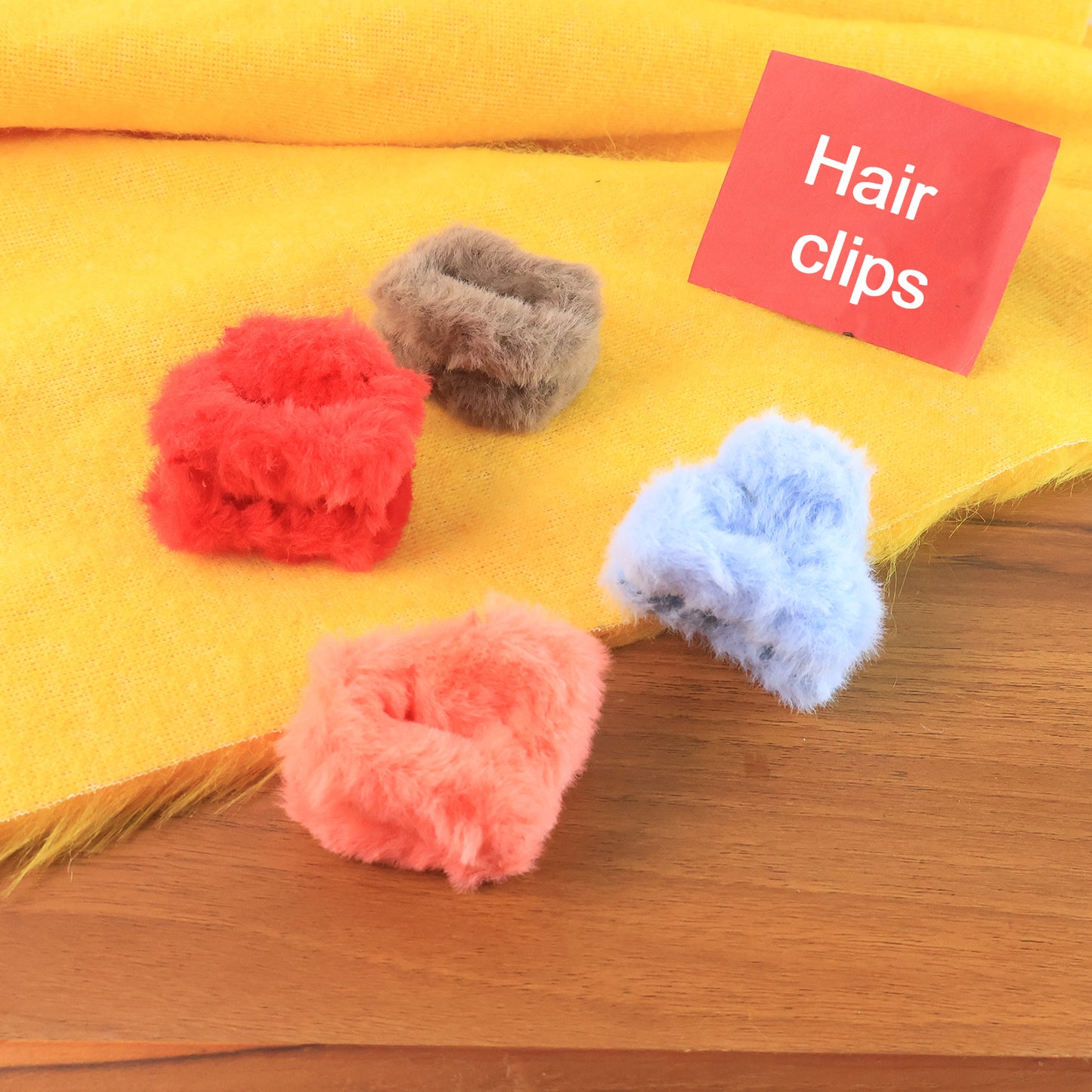 12 Pcs Set Small Fluffy Hair Claw Clips for Women & Girls - Happy Price - Image 2
