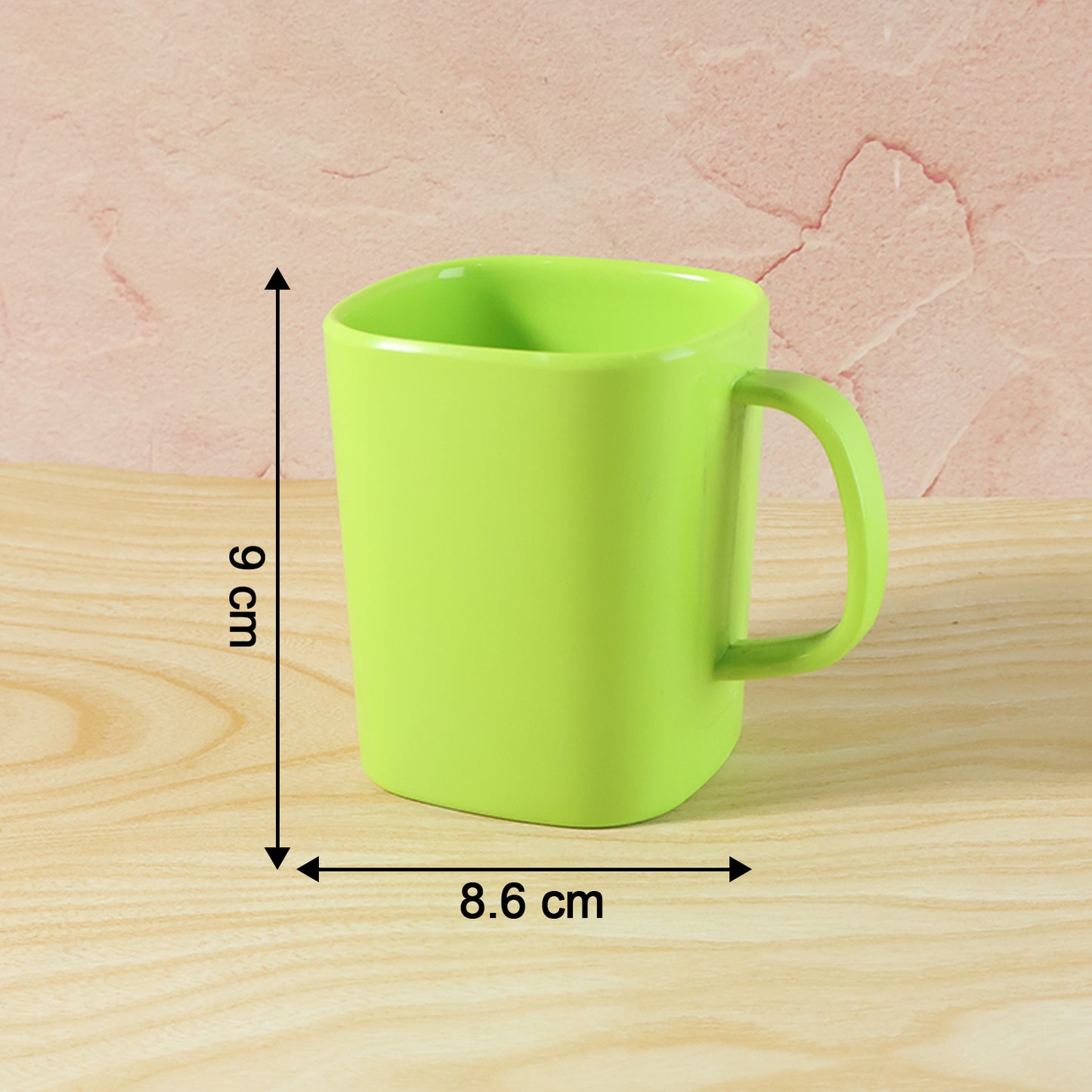Square Melamine Coffee Mug - Durable & Lightweight Beverage Cup (1 Pc) - Happy Price - Image 6