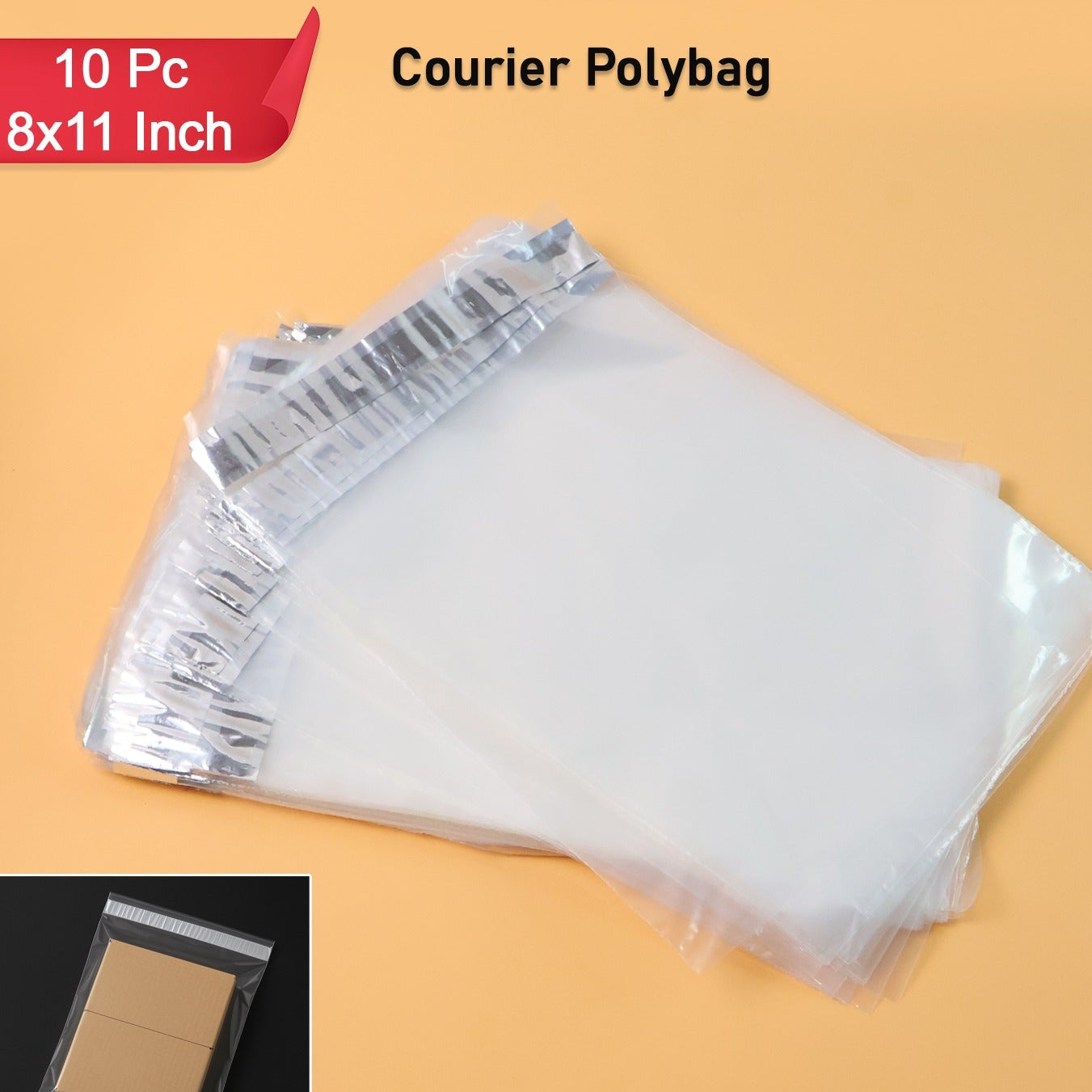 Secure Self-Adhesive Courier Bags - 10 Pcs Pack, 8x11 Inch Tamper-Proof Mailers - Happy Price - Image 1