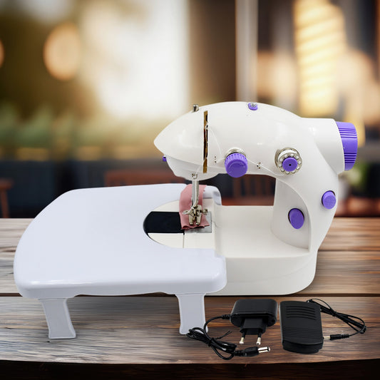 Portable Electric Sewing Machine with Extension Table & Foot Pedal for Home Tailoring - Happy Price - Image 1