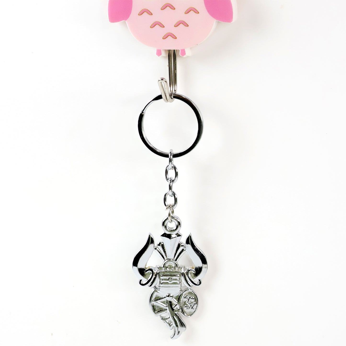 Trishul Damru Lord Shiva Symbol Silver Metal Keychain (1 Pc) - Happy Price - Image 5