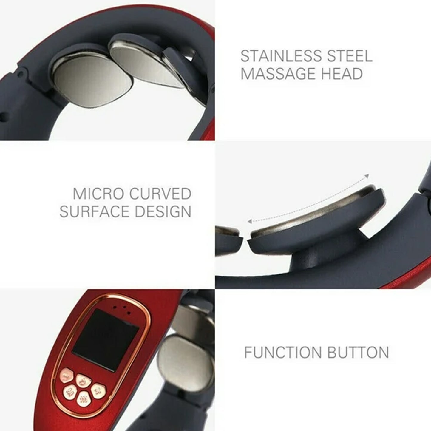 3 Heads Smart Electric Neck And Back Pulse Massager (1 Pc) - Happy Price - Image 7