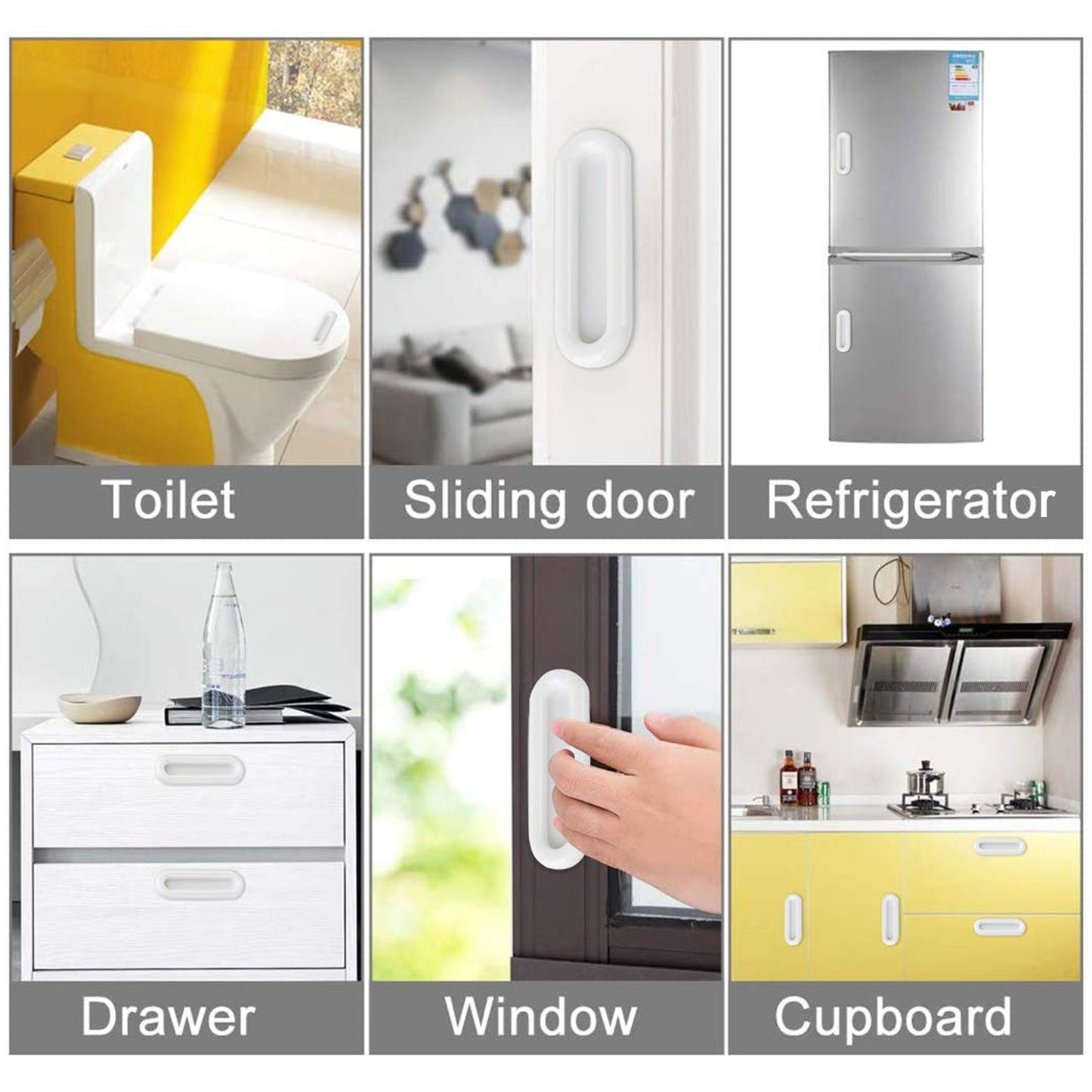 Self Stick Auxiliary Handles for Drawers & Cabinets (4 Pc Pack) - Happy Price - Image 3