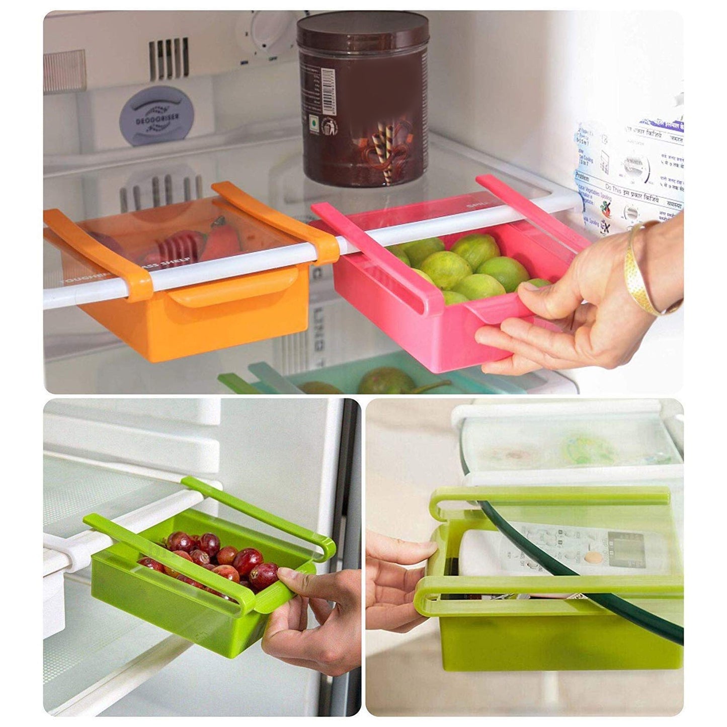 Adjustable Refrigerator Storage Organizer Drawers (4 Pc) - Happy Price - Image 5