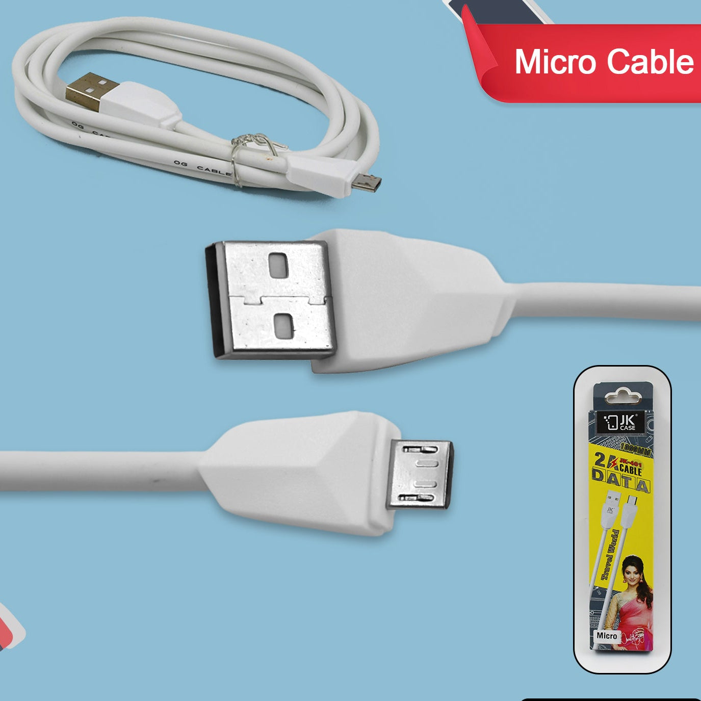 2a Fast Charging For Android Micro Cable (1000 Mm) - Happy Price - Image 1
