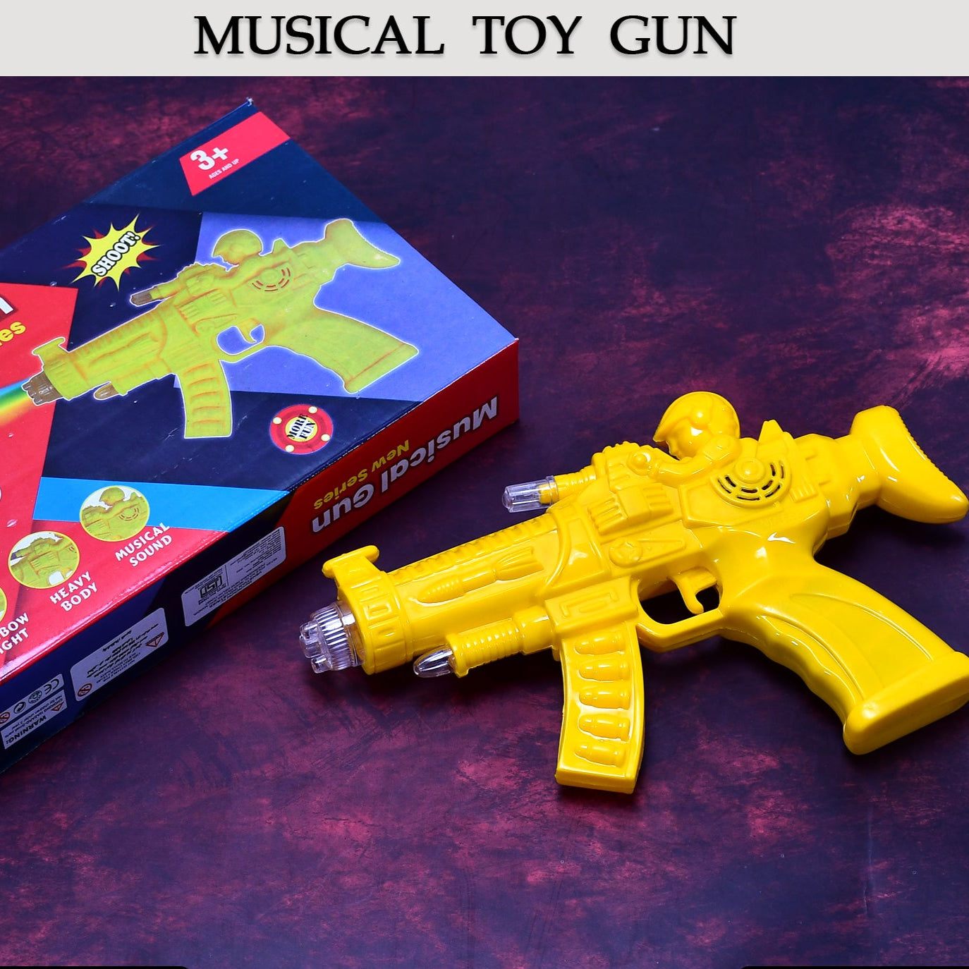 Concept Musical Transparent Glow Gear Gun With Rainbow Light ( 1 Pcs ) - Happy Price - Image 1