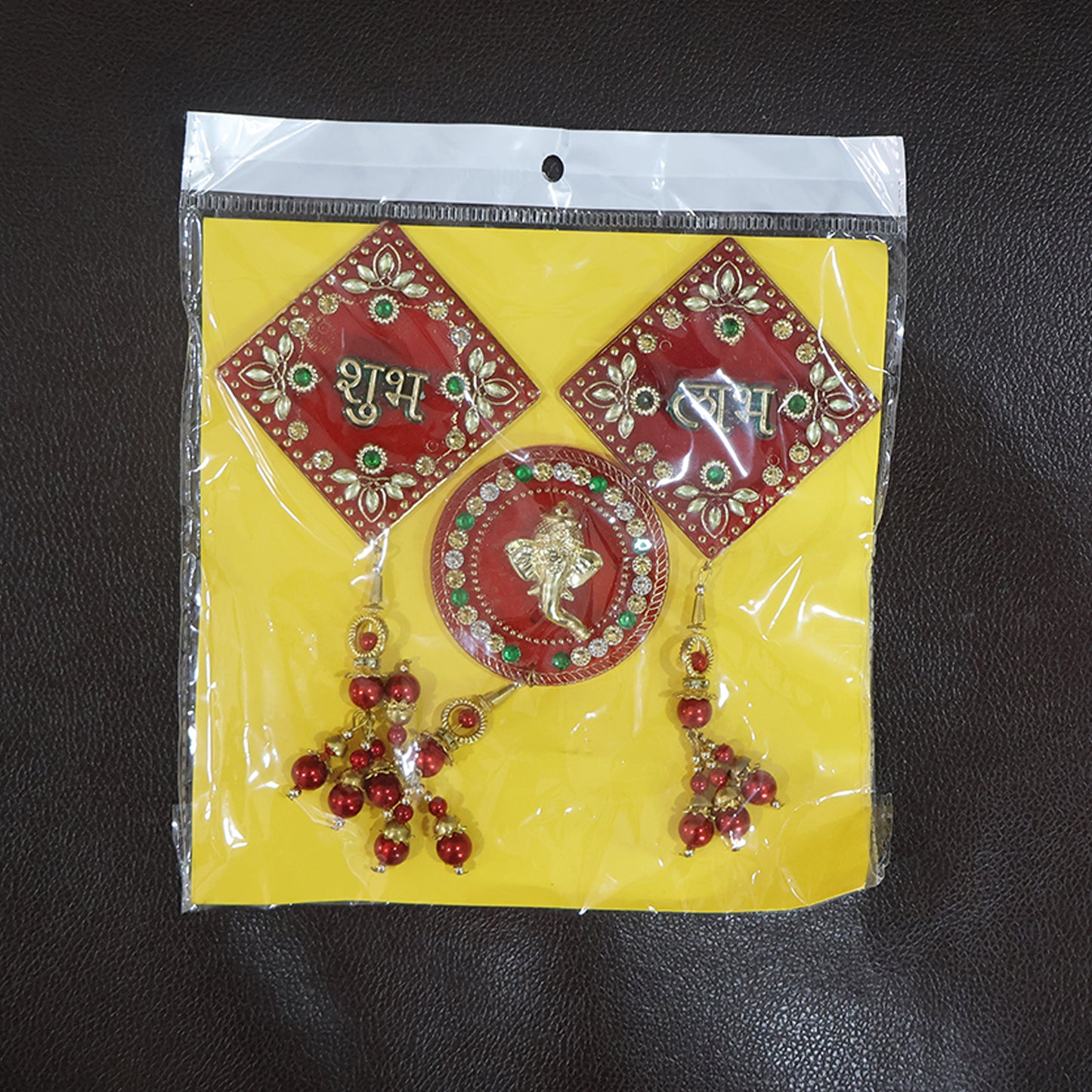 3 Pc Auspicious Wall Hanging Set - Shubh Labh & Ganesh Design - Happy Price - Image 7