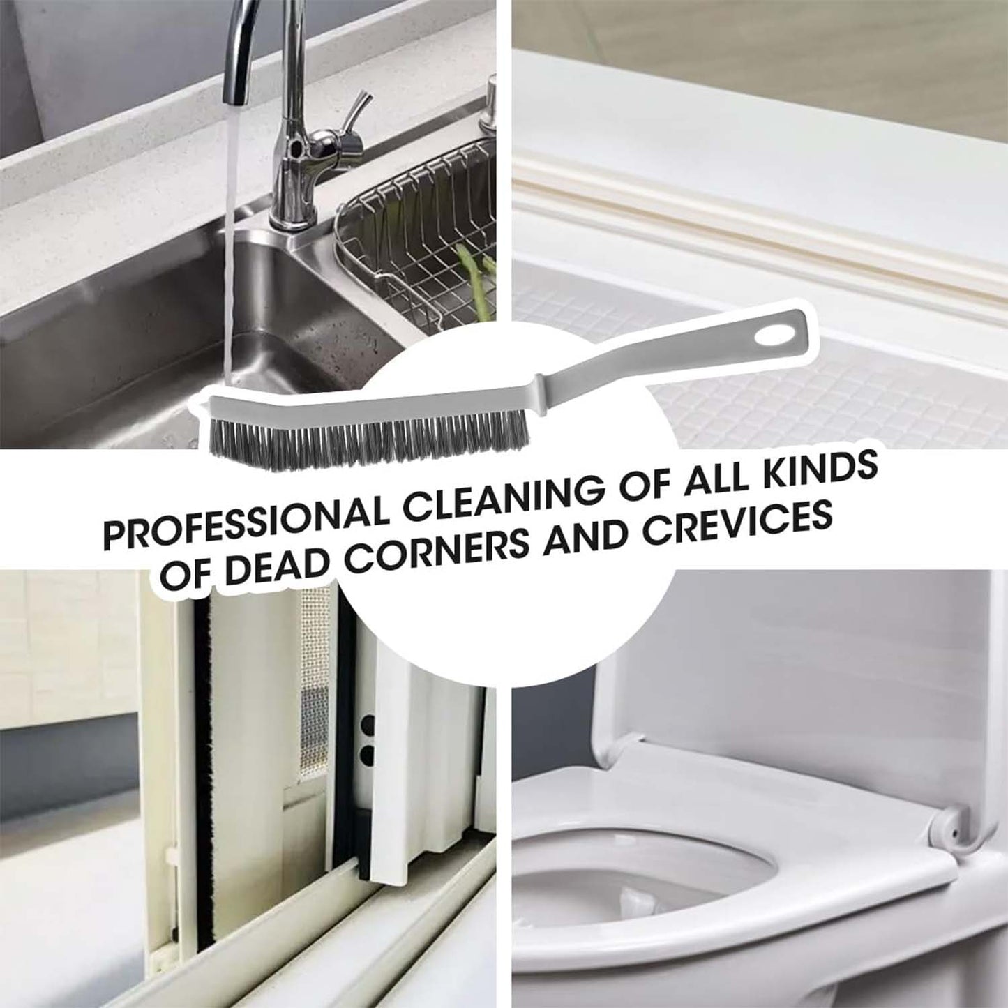 Long Handle Corner Cleaning Brush Set - 2 Pc - Happy Price - Image 4
