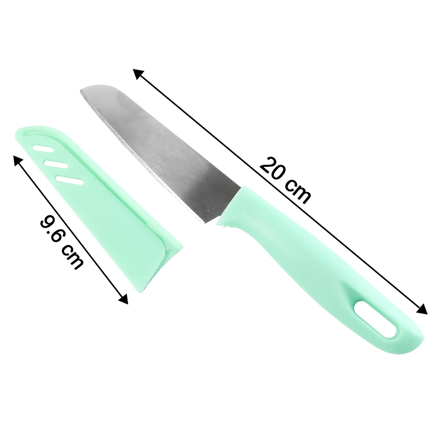 Sharp Stainless Steel Kitchen Knife with Soft Grip Handle & Cover (1 Pc) - Happy Price - Image 3