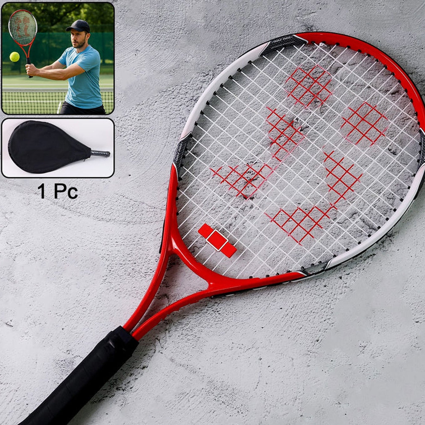 Professional Konex Tennis Racket With Full Cover (1 Pc)