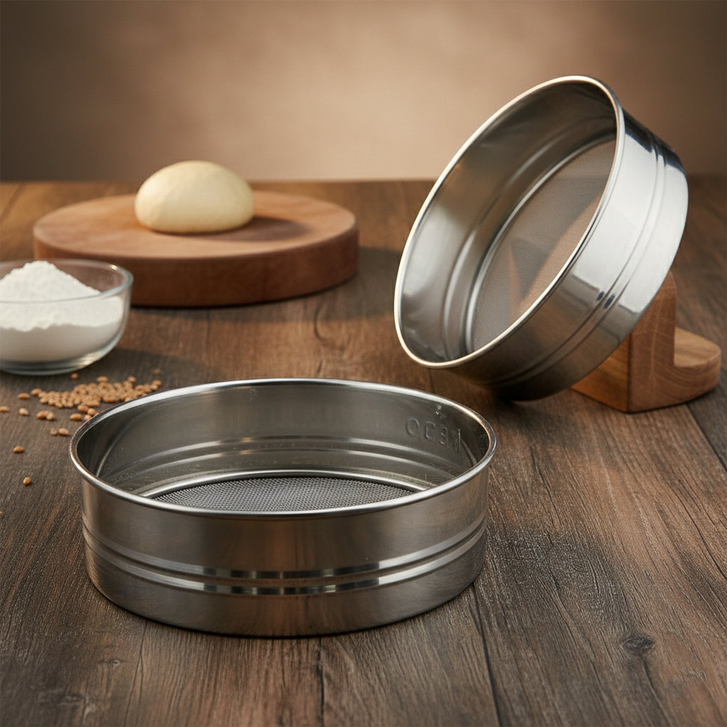 Stainless Steel Fine Mesh Sieve Set for Kitchen - 2 Pcs - Happy Price - Image 3